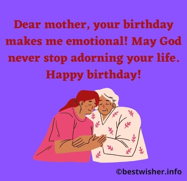 Emotional birthday wishes for mother