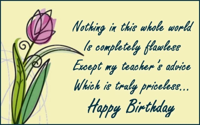 Quotes for teachers birthday wishes messages