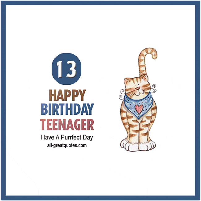 13th Happy Birthday Teenager