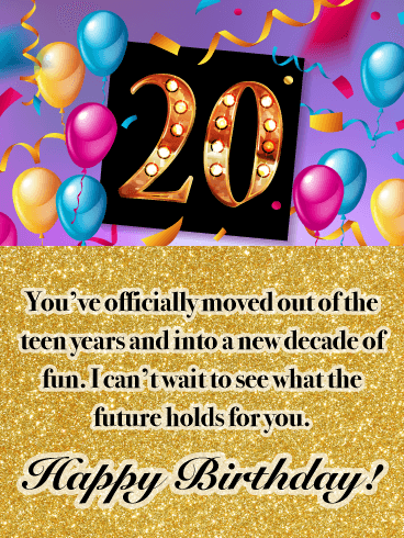 20th Happy Birthday Wishes4