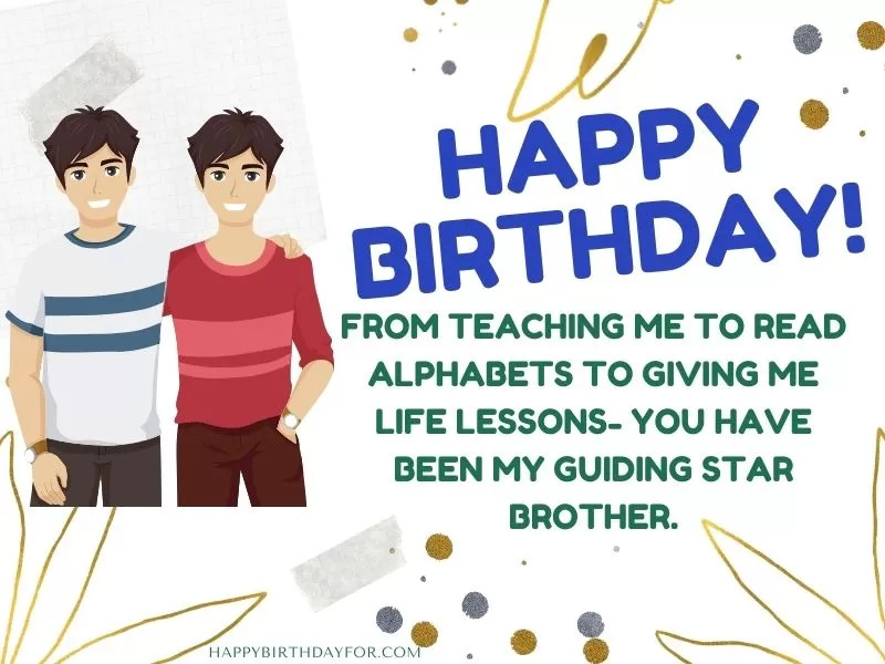 Birthday Wishes For Elder Brother Image