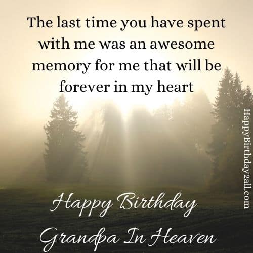 Happy Birthday Grandpa In Heaven