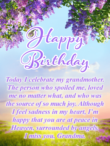 Birthday Wishes For Grandmother In Heaven5