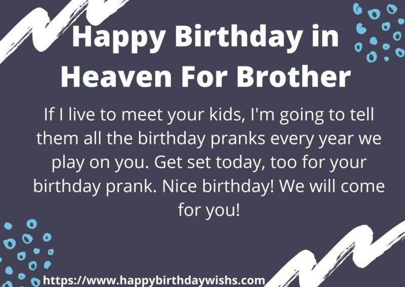 Happy Birthday In Heaven Brother Poems