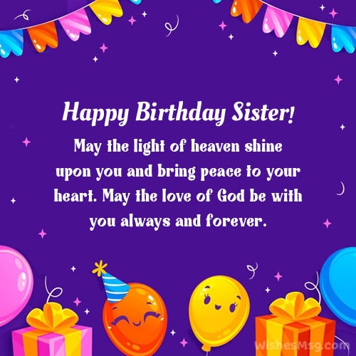 Happy Birthday Prayer For Sister