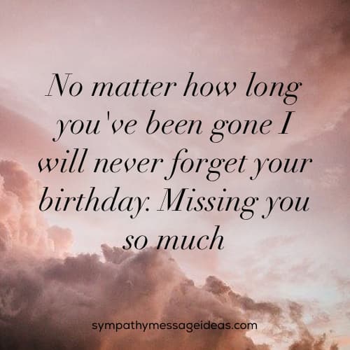 Missing You So Much Birthday Message