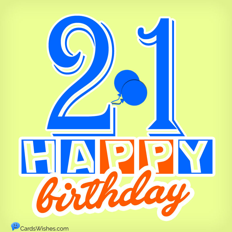 Happy 21st Birthday Yellow