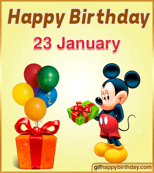 23 January Happy Birthday Mickey Mouse