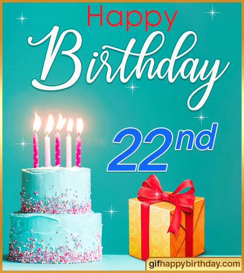Happy 22nd Birthday Cake
